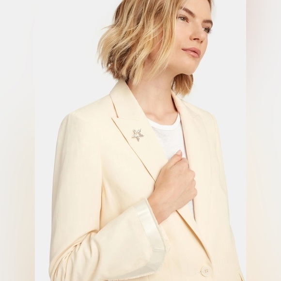 Zadig & Voltaire Victor Blazer in Ivory size sz. M/38 - Picture 3 of 15